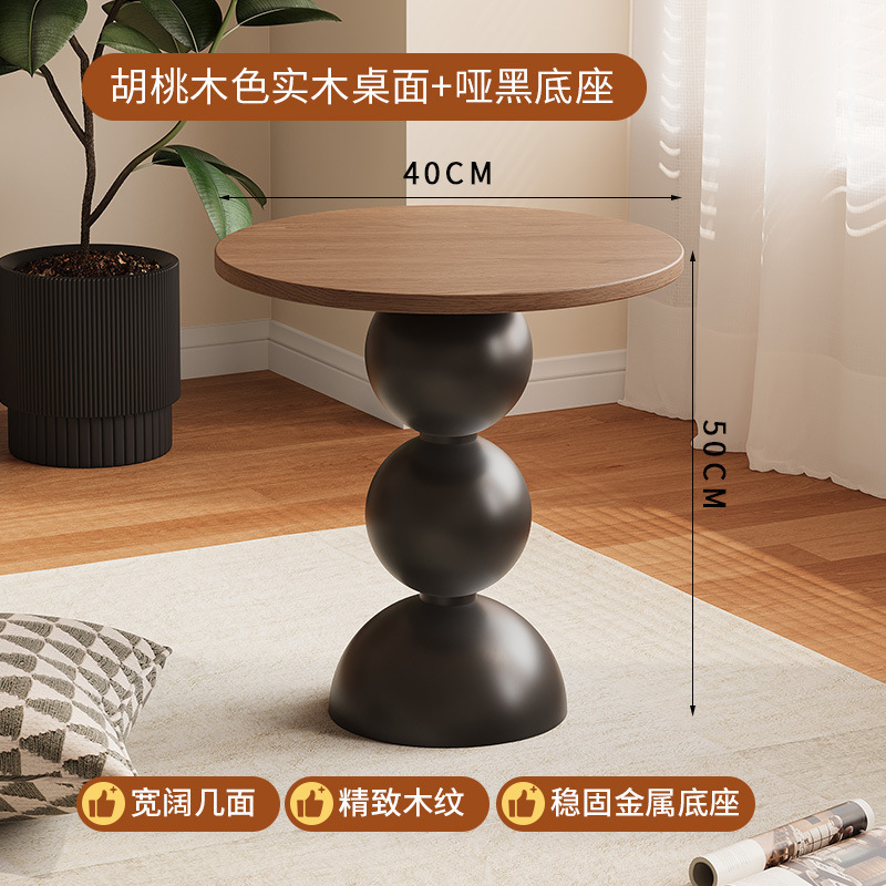 Walnut Color + Matte Black Base
Diameter 40*50 Height