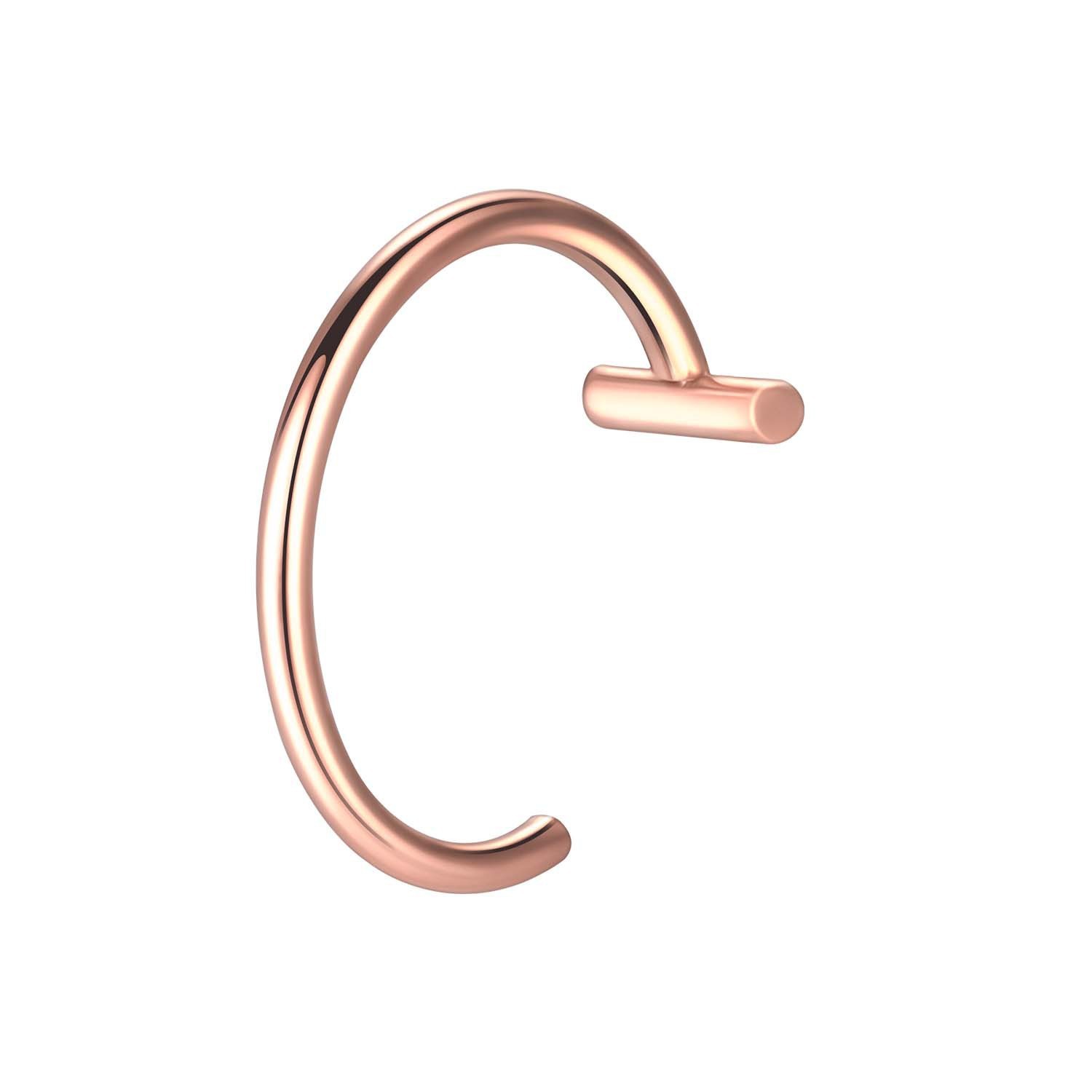 Rose Gold Ballless Lip Ring