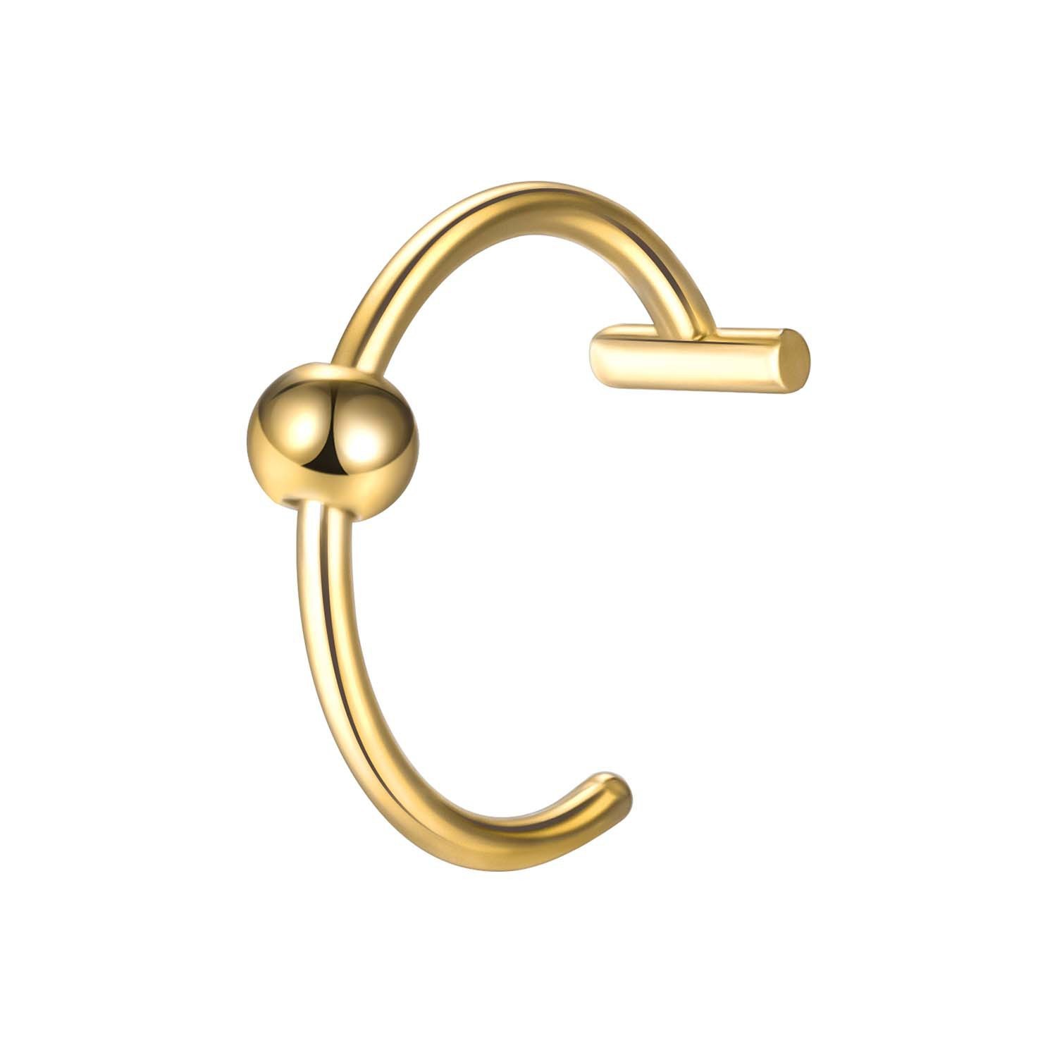 Gold Ball Lip Ring