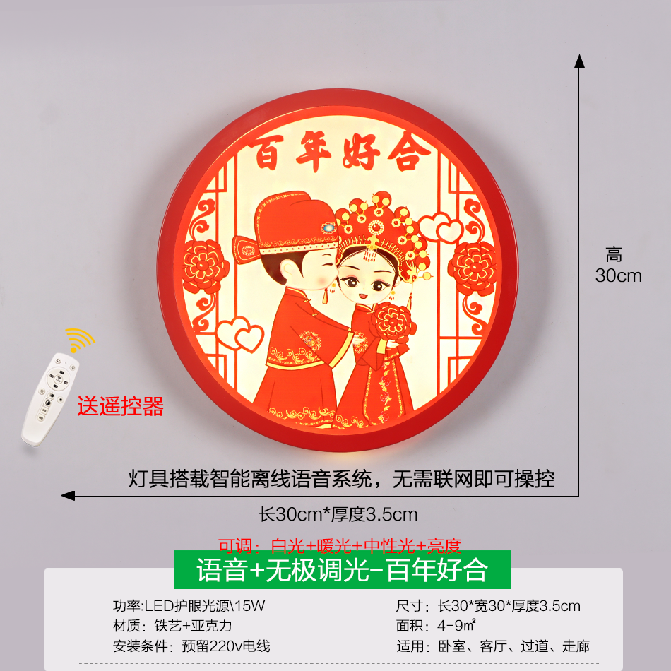 A hundred years of good combination-voice stepless dimming-30cm15W 