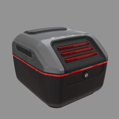 rear trunk — Electric car tail box - gray-key-lock-cjn-individual-trunk-without-lining-default-item