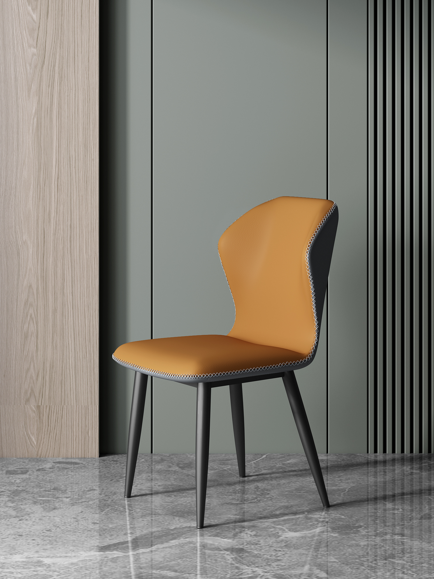 [Overseas Original]Orange Leather