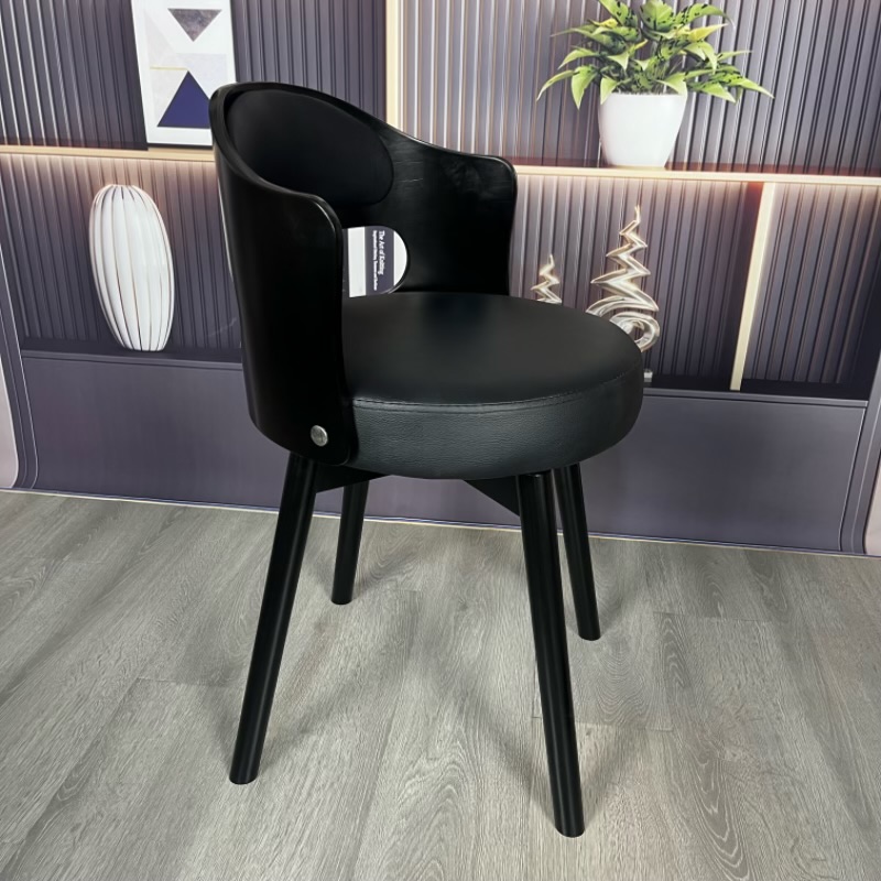 Black Leather [Wood Black]