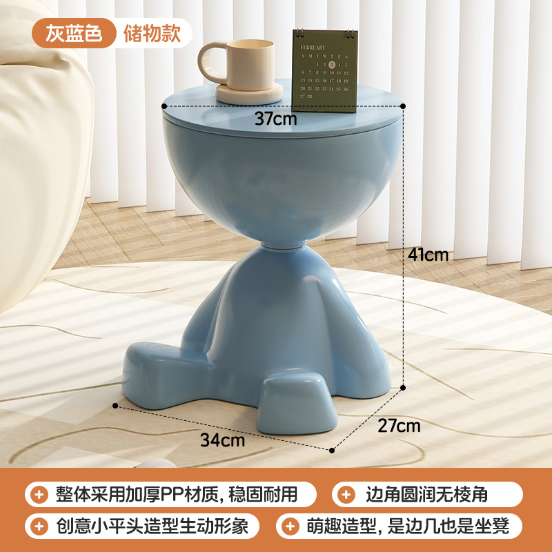 【Creative Flat Top Design】Storage Style - Grayish Blue