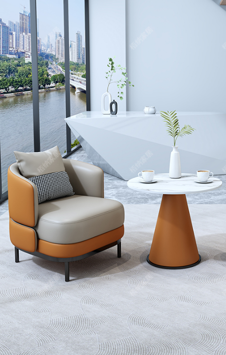 One Table and One Chair [Orange + White Slate] Five-Year Warranty