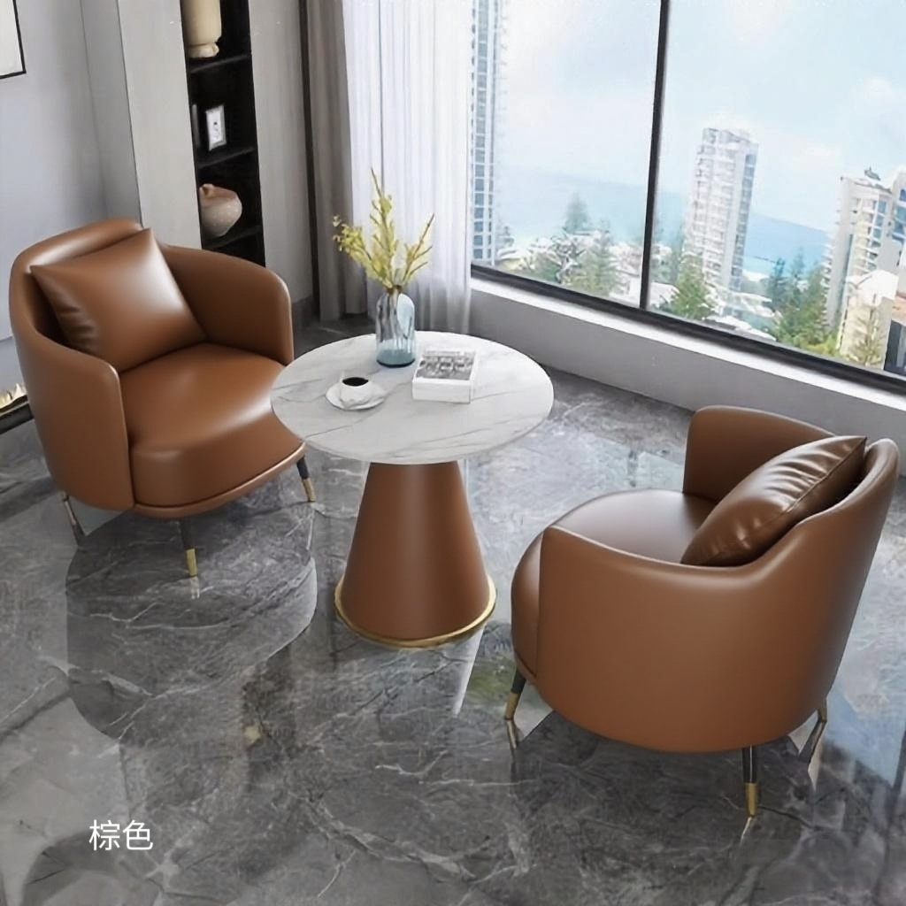 One Table and Two Chairs Brown [Five-Year Warranty]