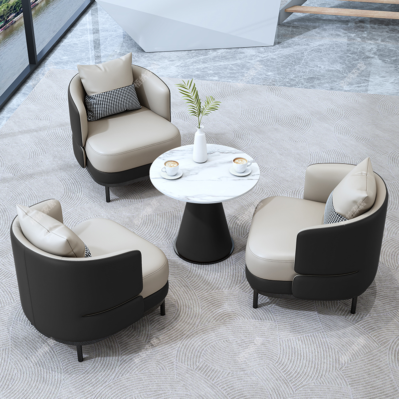 One Table and Three Chairs [Black + White Slate] Five-Year Warranty