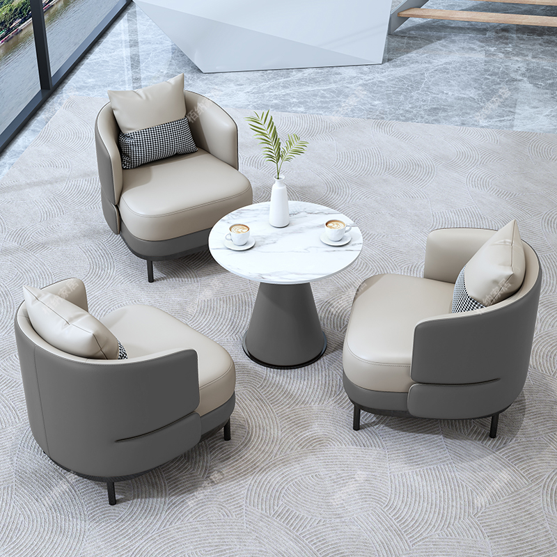 One Table and Three Chairs [Grey + White Slate] Five-Year Warranty