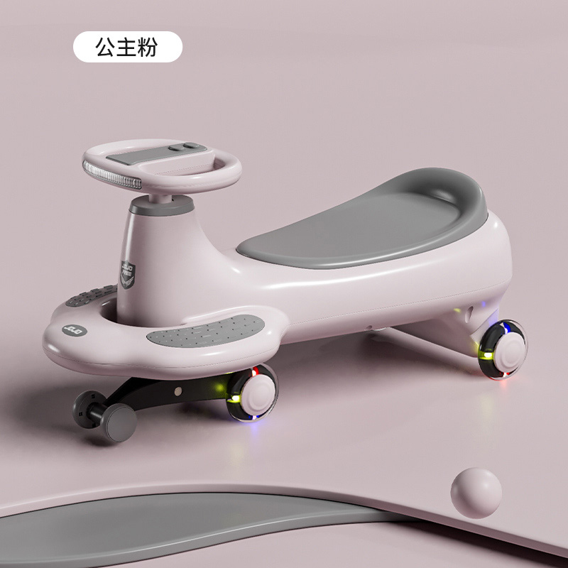 ✅Princess Pink[Sound and Light Music Model]Extended Body, Suitable for Adults. Features Oversized, Low-Noise Wheels and a Leash