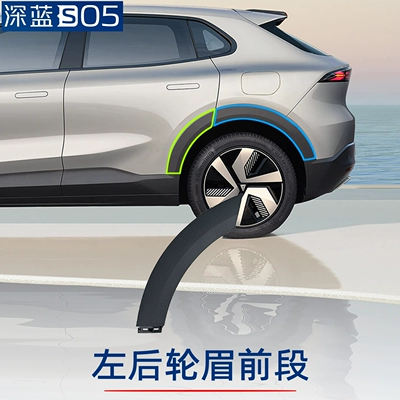 Wheel eyebrow and rear wheel arch anti-scratch - deep-blue-car-s05-rear-wheel-arch-front-section-left