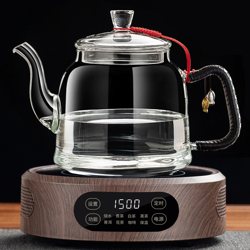 tie rope B Kettle 1.3L (special for boiling water) + wood grain color electric ceramic stove 