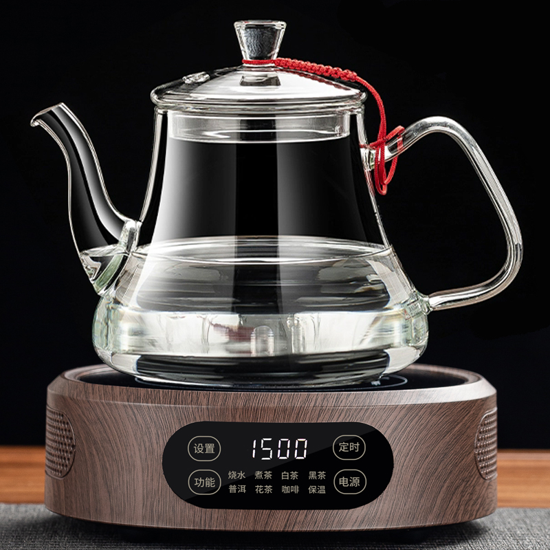 A kettle 1.1L (special for boiling water) + wood grain color electric ceramic stove 
