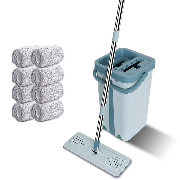 Nordic green bucket + mop [8 pieces of cloth in total]✦✦✦✦