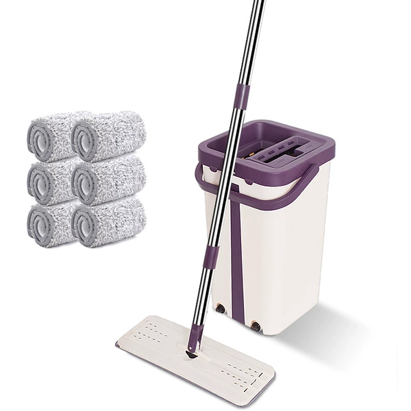 Khaki bucket + mop [6 pieces of cloth in total]✦✦✦✦