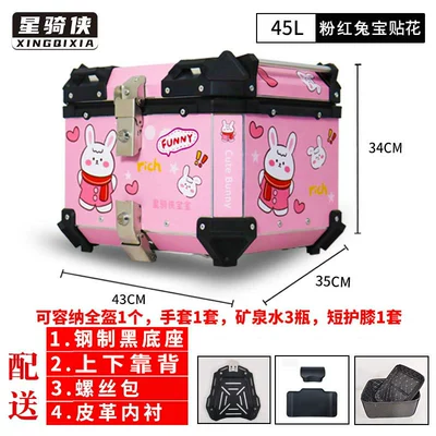 Trunk, Electric car tail box - no-45-pink-bunny-model-backrest-lining-carbon-steel-base-default-item