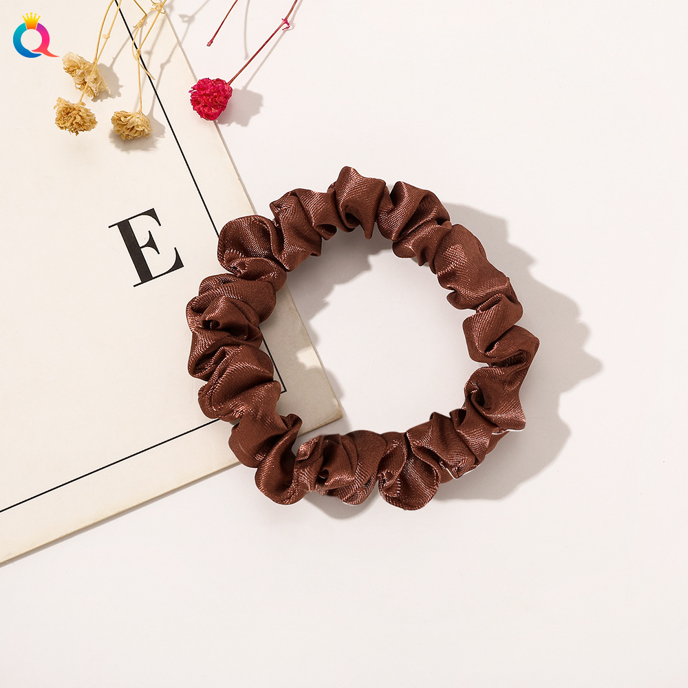 Satin Hair Tie - Deep Brown