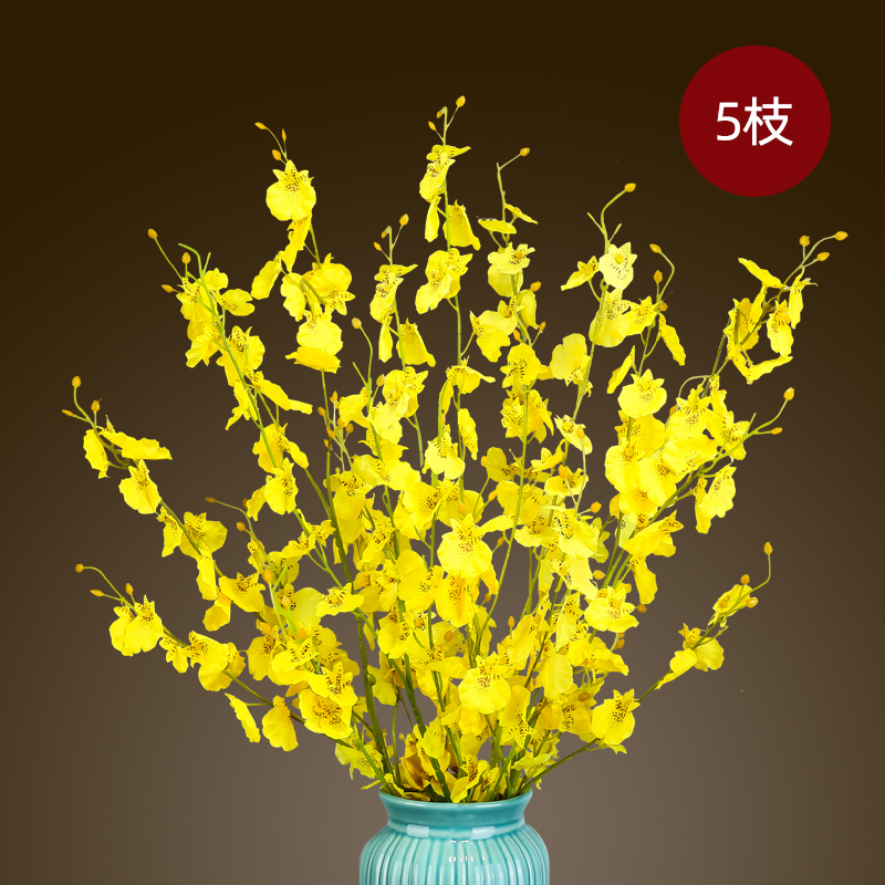 Lemon Yellow Dancing Orchids (5 Pieces)
