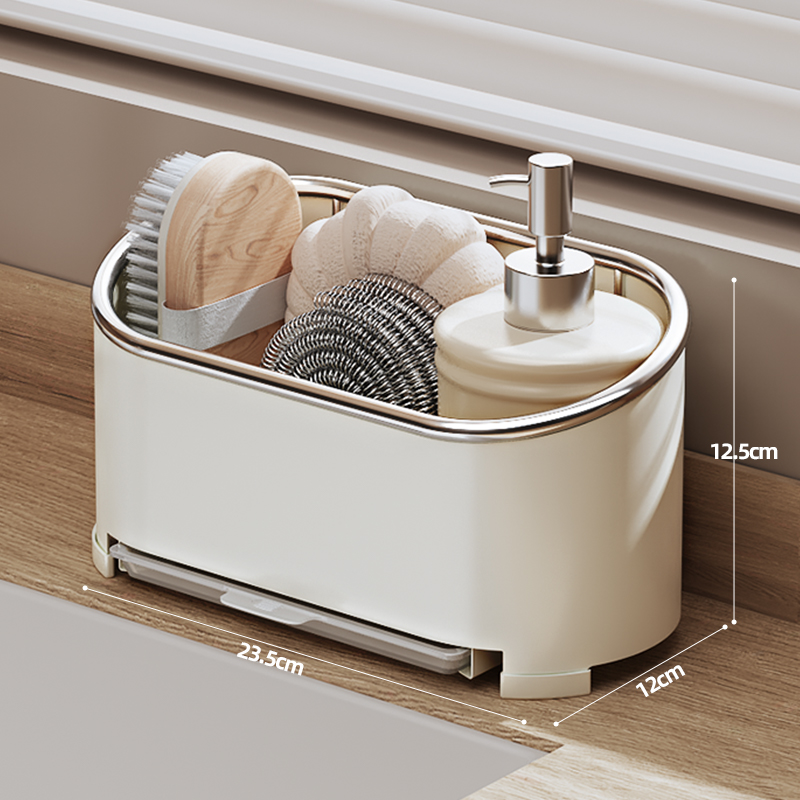 【Egg-Shaped Drain Tray】Cream White