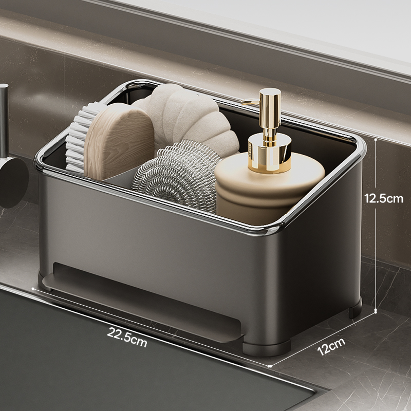 [Square-Row Drain] Gun Grey-Countertop 