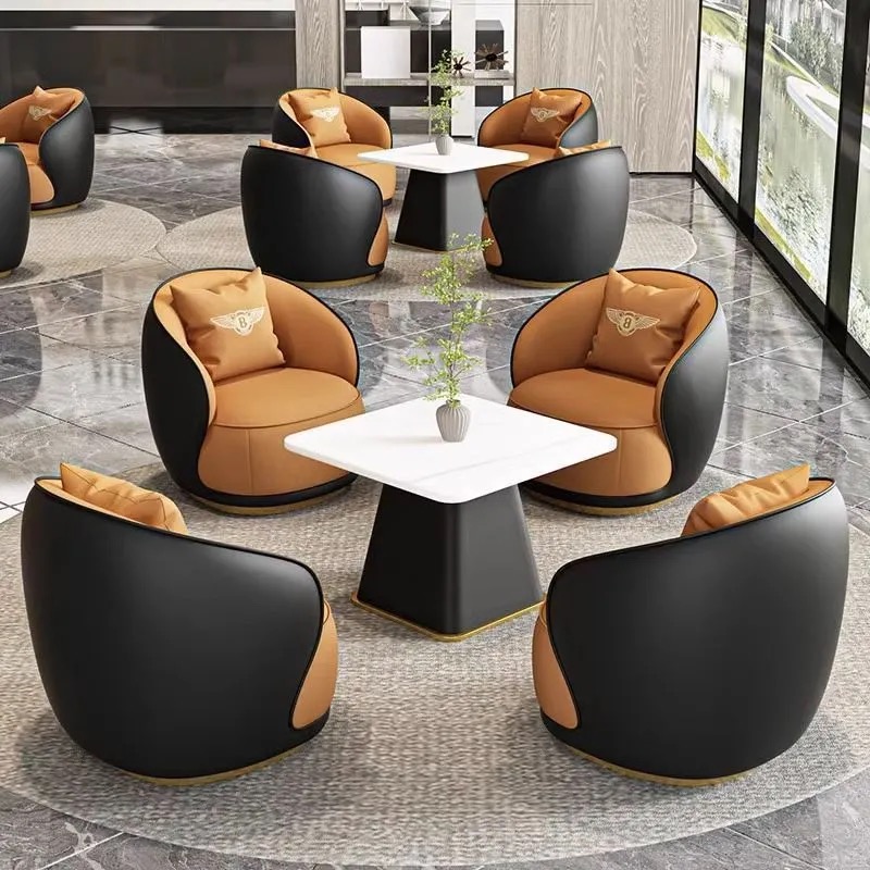 One Table and Four Chairs, Black Color, Premium Cat-Scratch Resistant Leather, Damage Compensation Guaranteed