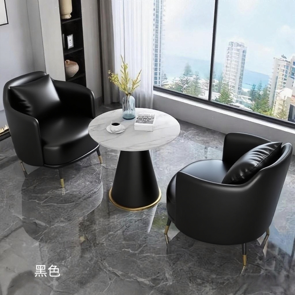 One Table and Two Chairs Black [Five-Year Warranty]