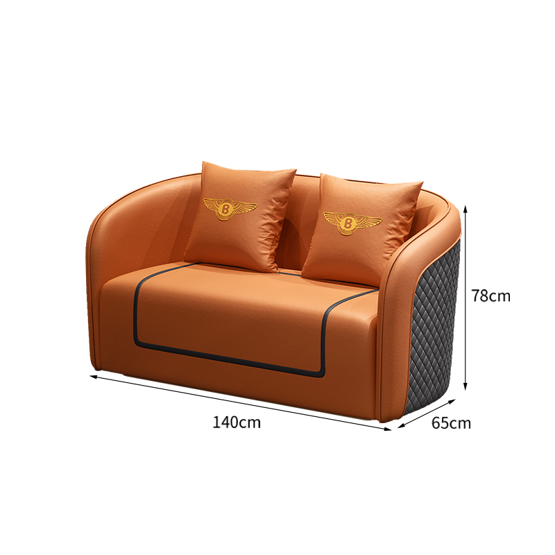 Double Orange Sofa