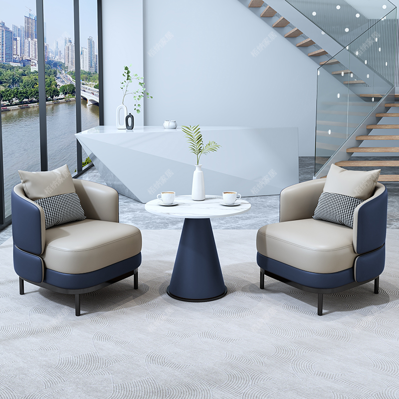 One Table and Two Chairs [Blue + White Slate] Five-Year Warranty