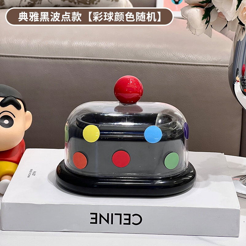 Elegant Black-Polka Dot Style[Colorful Balls in Random Colors]