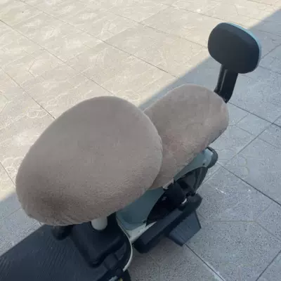 Fit, Thickened and Fleece-Lined, Cold-Proof, Electric car cushion - khaki-thick-rabbit-fur-front-seat-cover-rear-seat-cover
