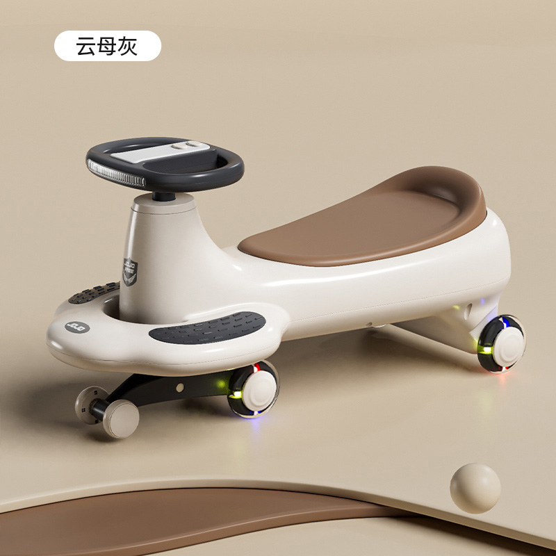 ✅Mica Gray[Sound and Light Music Model]Extended Body, Suitable for Adults. Features Oversized, Low-Noise Wheels and a Leash