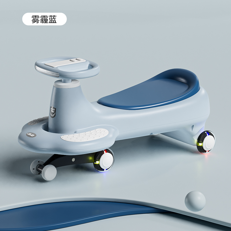 Haze Blue[Sound and Light Music Model]Extended Body, Suitable for Adults. Features Quiet, Lightweight Wheels and a Leash