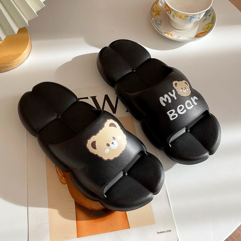 Black [Little Bear Compartment Style]ღ[Breathable and Not Stinky Feet]