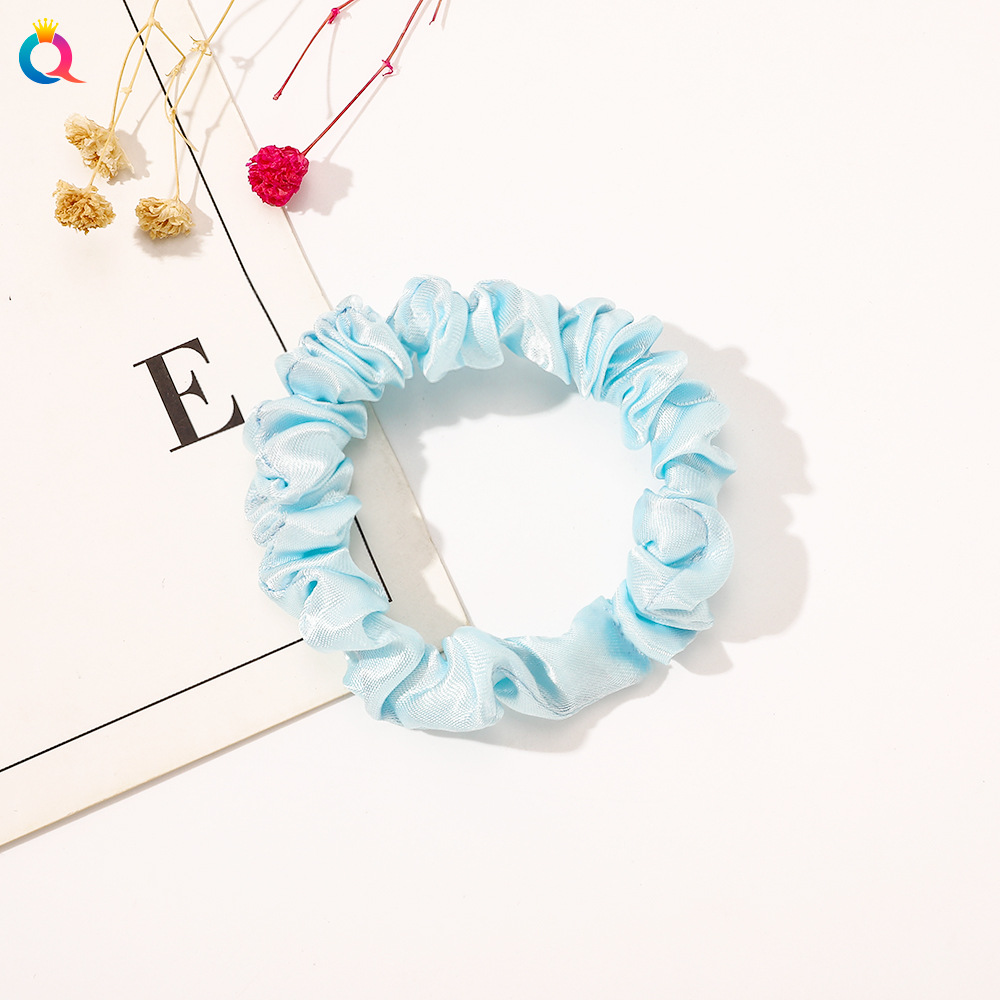Satin Thin Hair Tie-Sky Blue