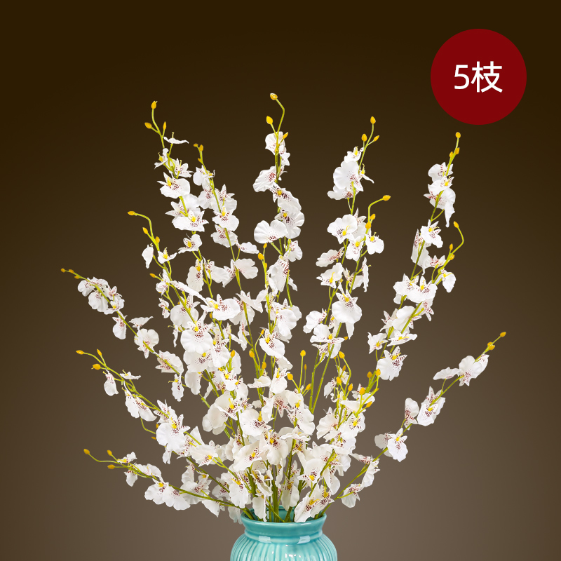 Snow White Dancing Orchids (5 Pieces)