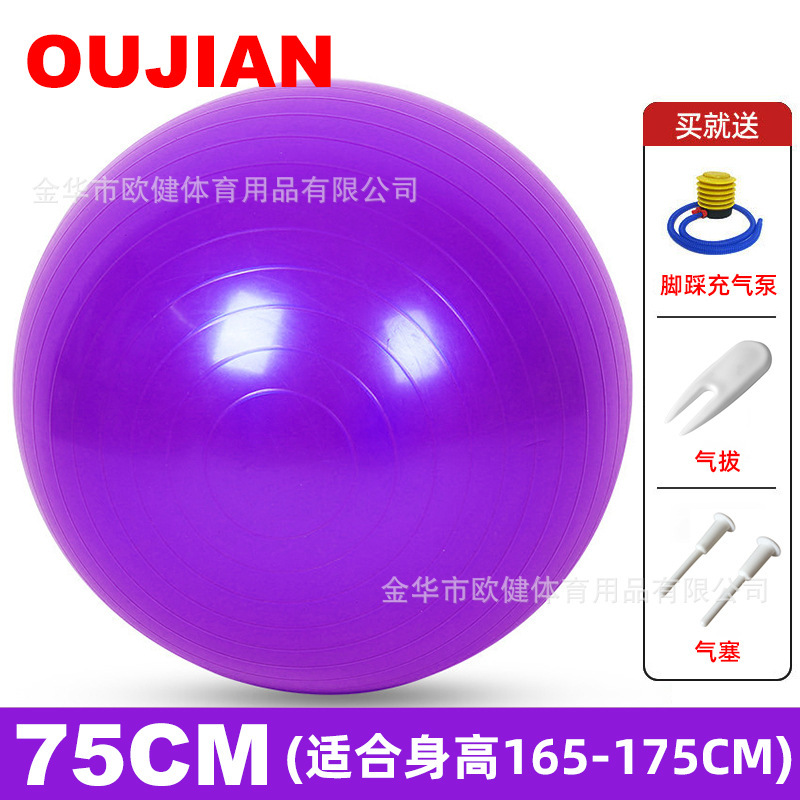 Bola de yoga PVC 75/65cm Estudio de Yoga a prueba de explosiones engrosada Bola de fitness Bola de equilibrio deportivo BOLA DE YOGA entrega de una pieza