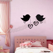 创意爱情鸟可移除贴花浪漫爱情家居装饰客厅卧室自粘墙贴花DW571