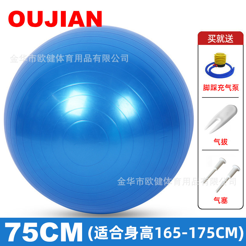 Bola de yoga PVC 75/65cm Estudio de Yoga a prueba de explosiones engrosada Bola de fitness Bola de equilibrio deportivo BOLA DE YOGA entrega de una pieza