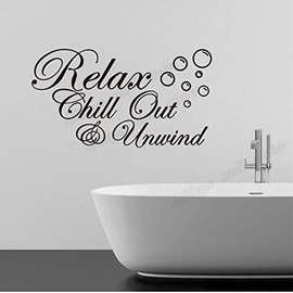 Relax放松浴室的DIY乙烯基墙贴泡沫泡泡壁画墙壁艺术贴图家居装饰