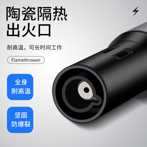 New Long Straight Jet Igniter Metal Windproof Cigar Outdoor Welding Tool Cross-border Hot Selling Igniter