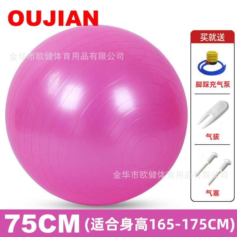 Bola de yoga PVC 75/65cm Estudio de Yoga a prueba de explosiones engrosada Bola de fitness Bola de equilibrio deportivo BOLA DE YOGA entrega de una pieza