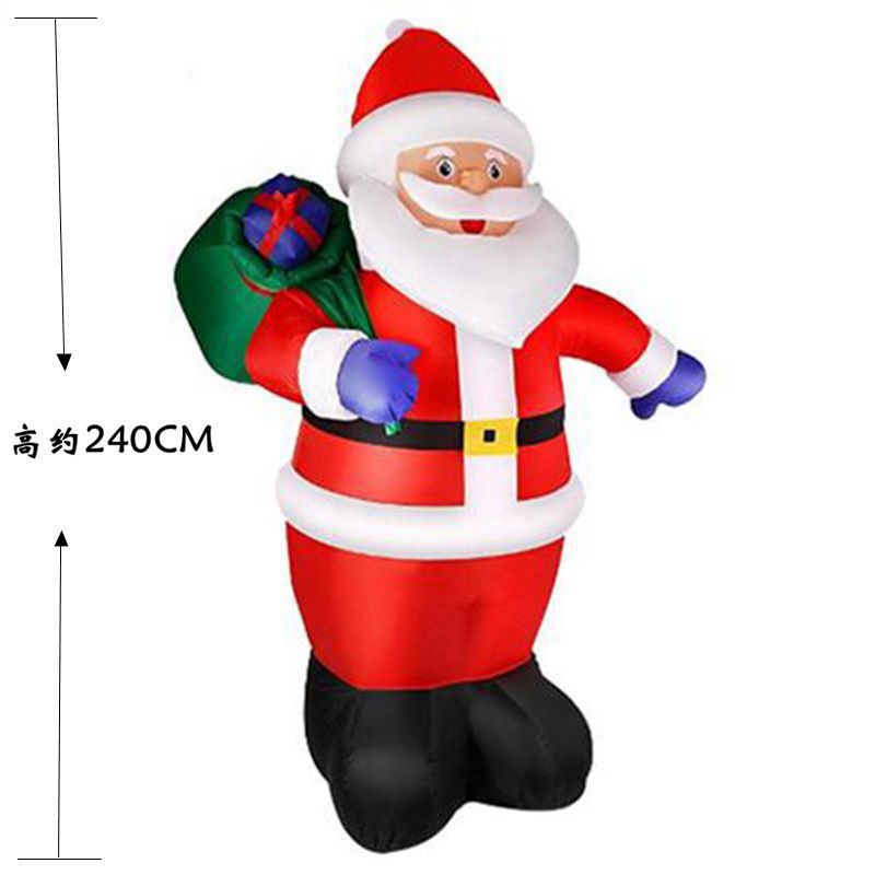 Amazon nuevo 2,4 m inflable Santa Claus regalo anciano decoraciones patio diseño partido preventa