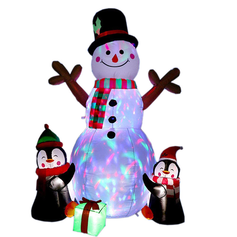 Navidad inflable modelo inflable Navidad muñeco de nieve pingüino abrazo fiesta al aire libre decoración luminosa transfronteriza Amazon Venta caliente