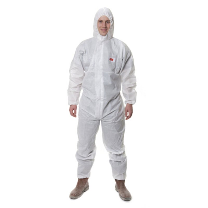 3M 4515 白色连体式带帽透气防护服喷漆打磨农药实验室防化服