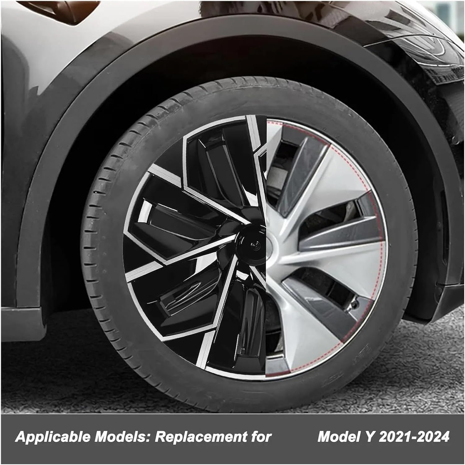 Suitable for 2017-2024 Tesla old model Y 19inch Trident wheel hub caps