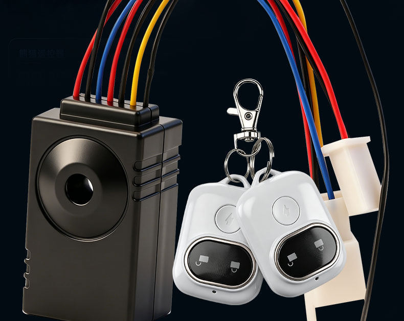 Electric Vehicle Panda-Style Anti-Theft Device, Universal Smart Sensor Anti-Theft Alarm for 48V-72V Electric Bikes