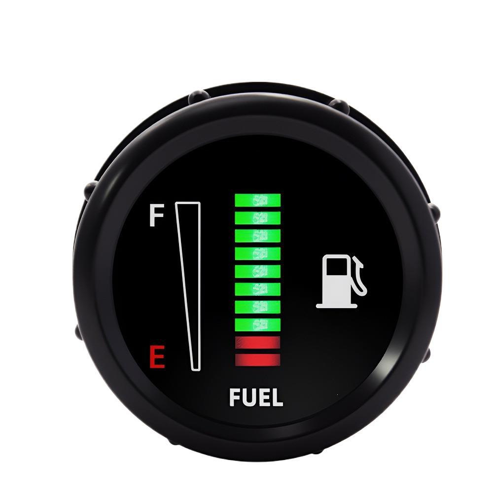 Fuel Tank Fuel Gauge 52mm Car Modification Instrument Led Fuel Level Meter 12/24V Adjustable Fuel Level Gauge