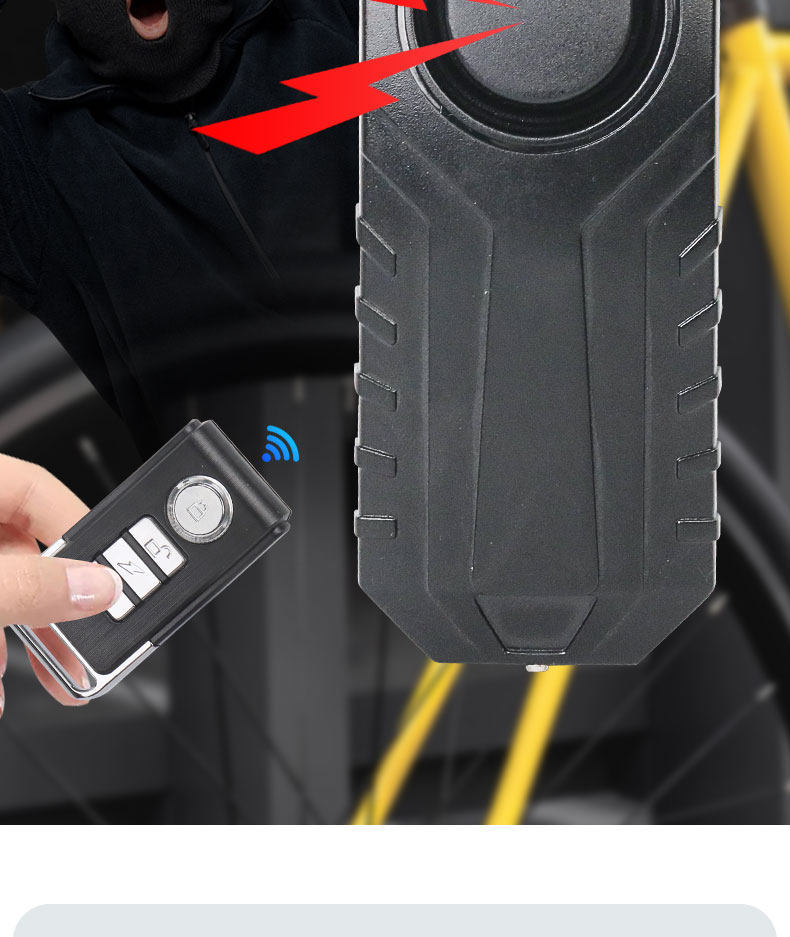 [No Wiring Required] Bicycle Wireless Alarm Anti-Theft Device Electric Bike Mountain Bike Vibration Sensor Anti-Theft Device