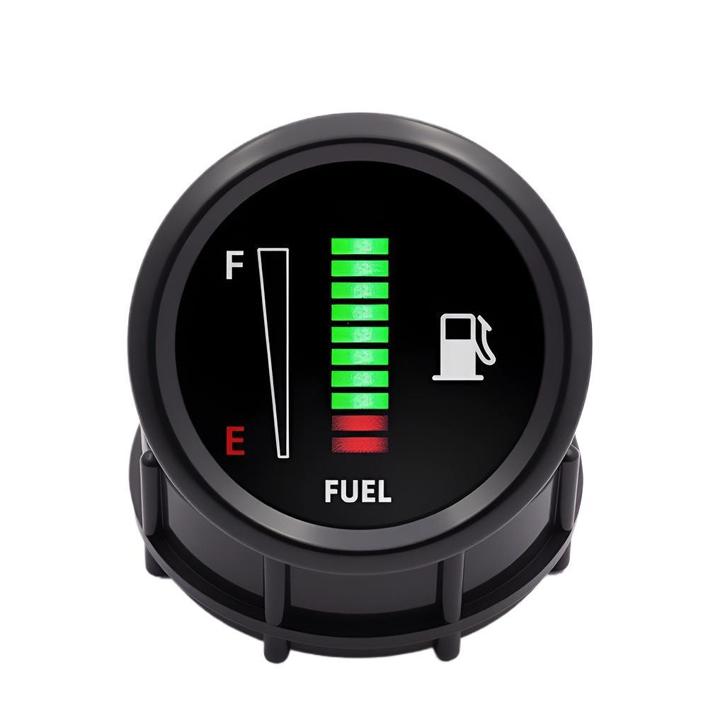 Fuel Tank Fuel Gauge 52mm Car Modification Instrument Led Fuel Level Meter 12/24V Adjustable Fuel Level Gauge