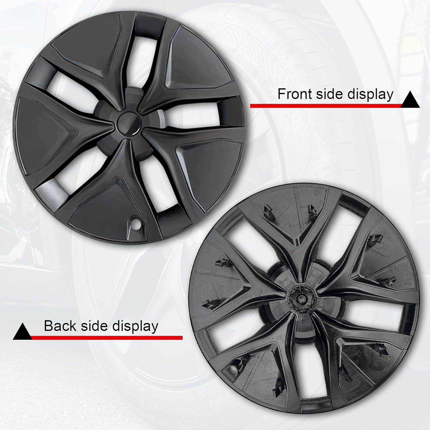 Suitable for 2025 2026 Tesla 4-Piece Model Y Juniper 19inch Wheel Hub Caps