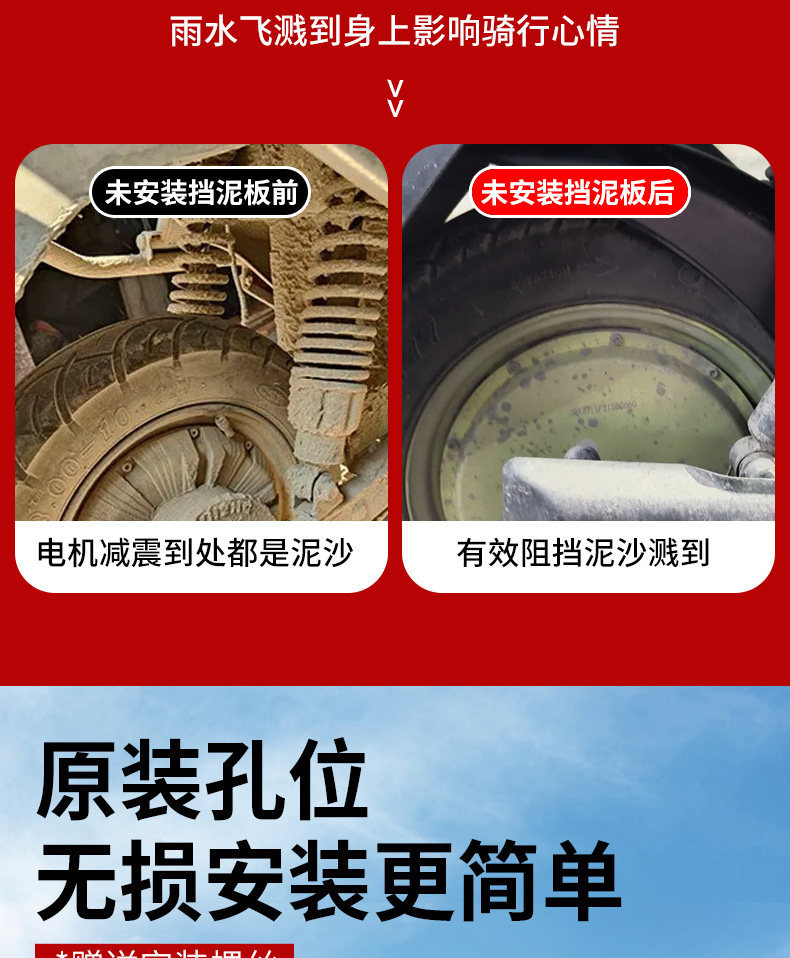 The New National Standard Electric Vehicle Rear Fender Is Suitable for the Dahuan N8H8 Electric Vehicle, and the Thickened Ttx Rear Fender Is Durable